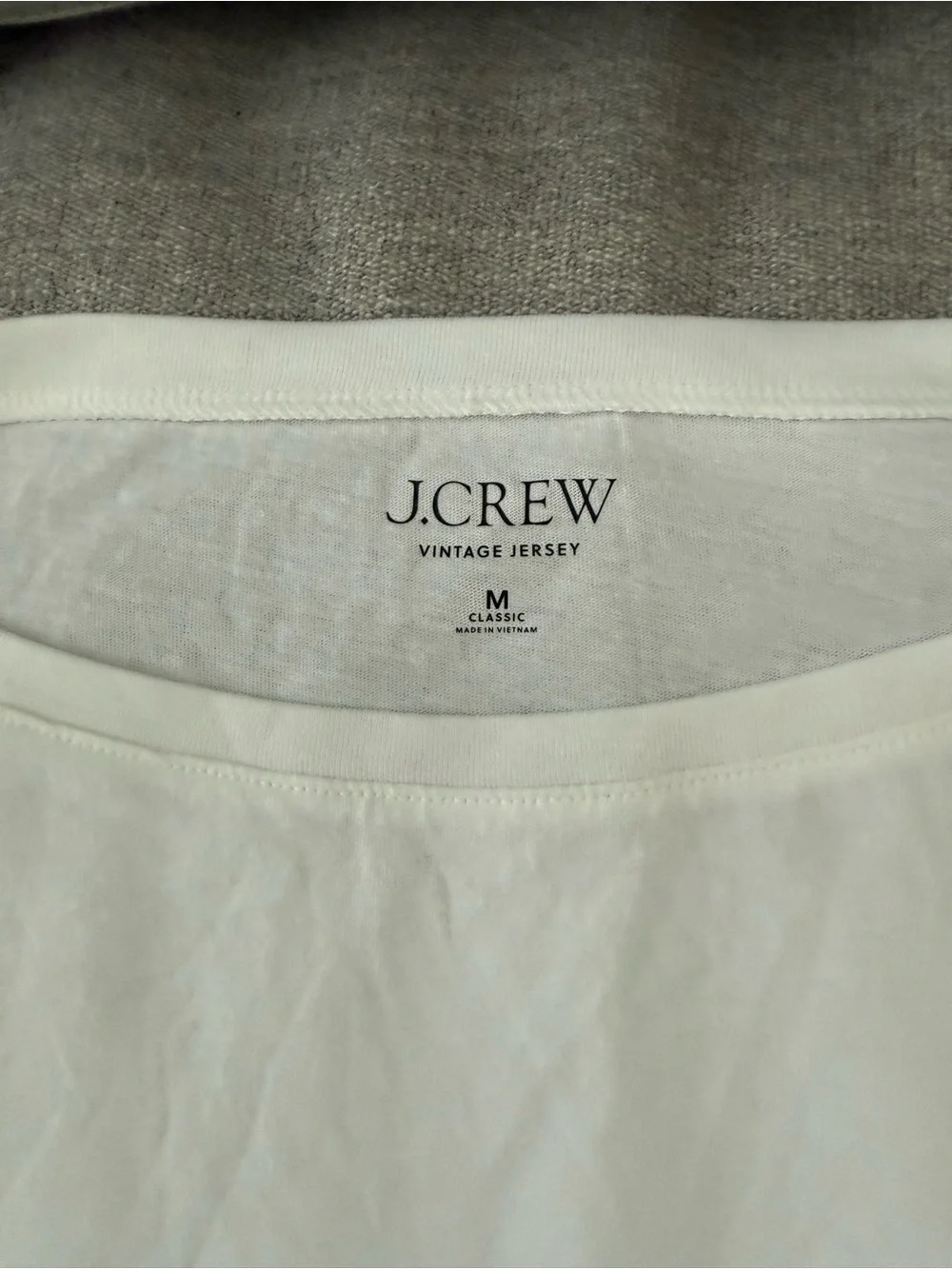 J. Crew Vintage Jersey Tee Women's White Short Sleeve Scoop Neck Tee